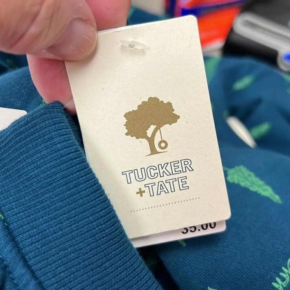 Tucker and Tate Blue Evergreen woods 2 piece sweatsuit NWT